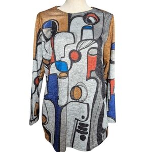 Via Vitale Made In Italy Womens Size M Tunic Top